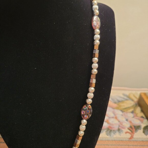 Unique HANDMADE Silver/Copper Necklace from Necklery - 24" - Picture 3 of 5